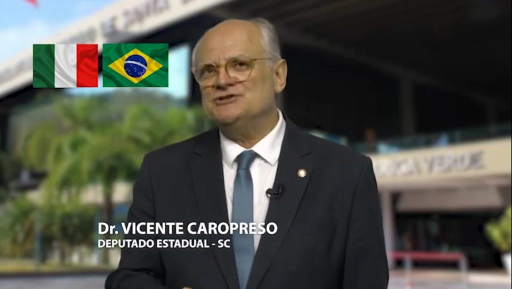 Deputado Estadual de SC, Dr. Vicente Caropreso (PSDB), de apoio ao Senador Fabio Porta